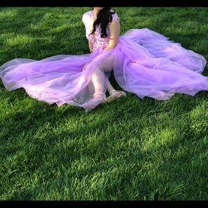 Purple Lace and Tulle Dress